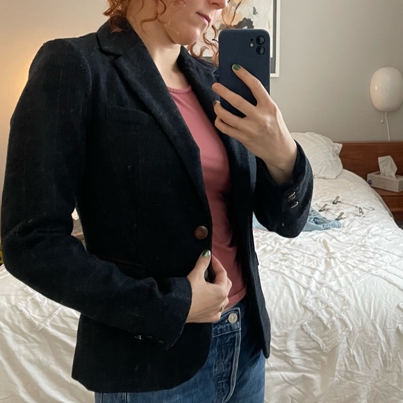 3 for 20$🌼 Dark Blue Tweed Blazer - Picture 2 of 11